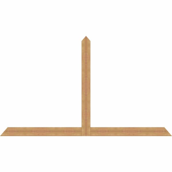 Ekena Millwork Portland Timber Gable Bracket, Western Red Cedar, 108"W x 63"H x 1 1/2"D x 5 1/2"F, 14/12 Pitch GBW108X63X0206POR00SWR - main